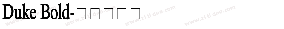 Duke Bold字体转换